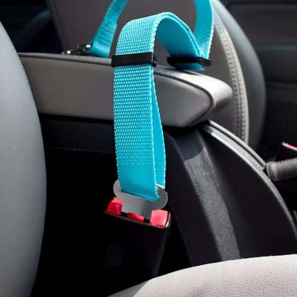 adjustable cat seat belt tether detail