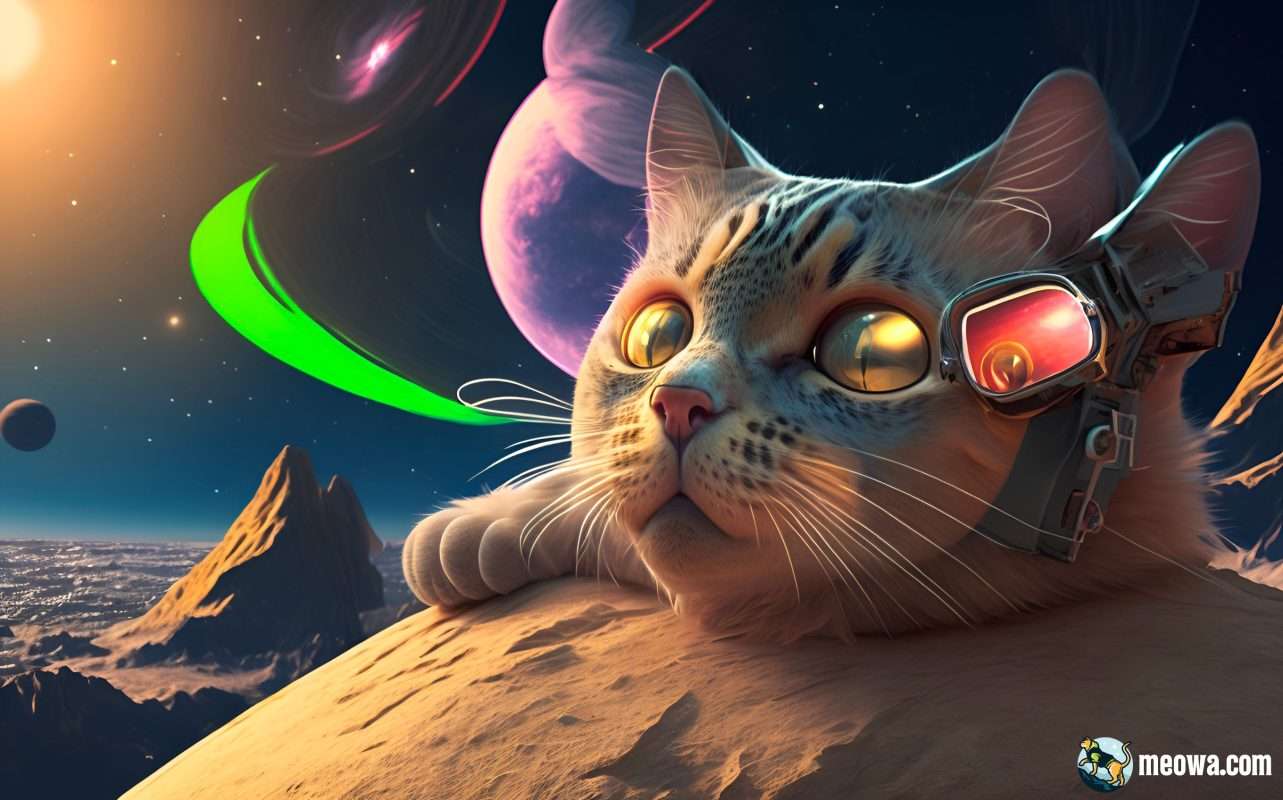 cat in space desktop walllpaper 01