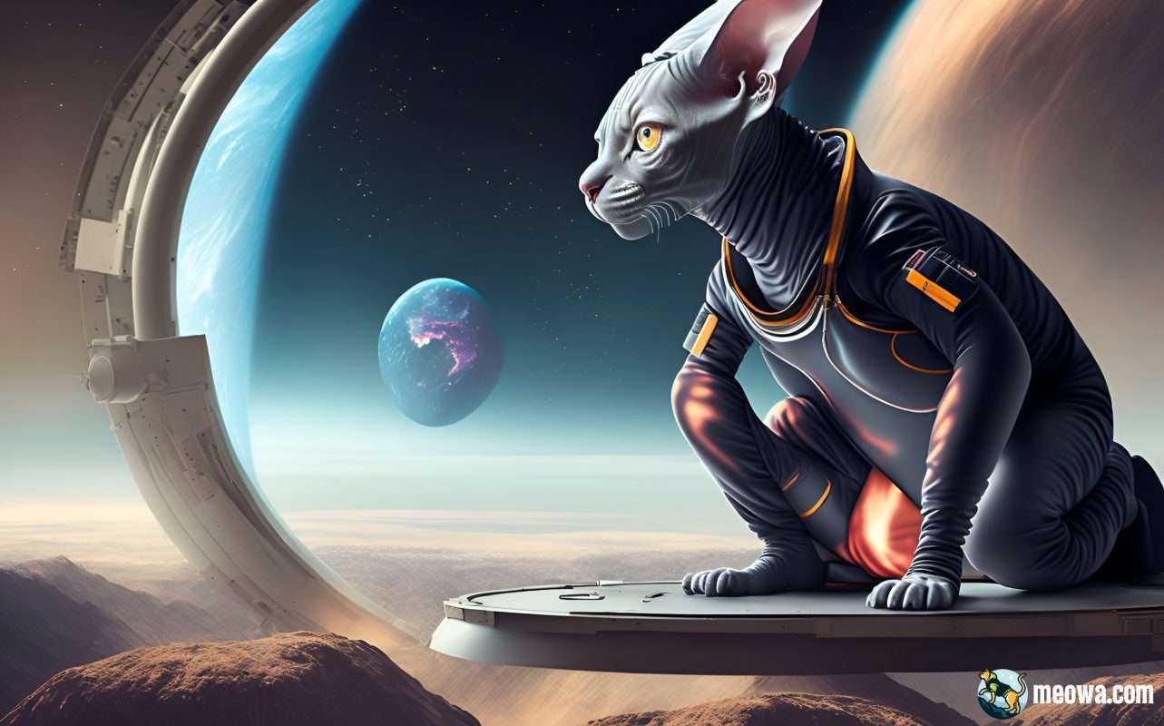 cat in space desktop walllpaper 03