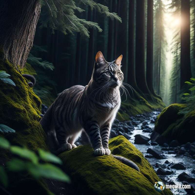 outdoor forest adventure cat meowa