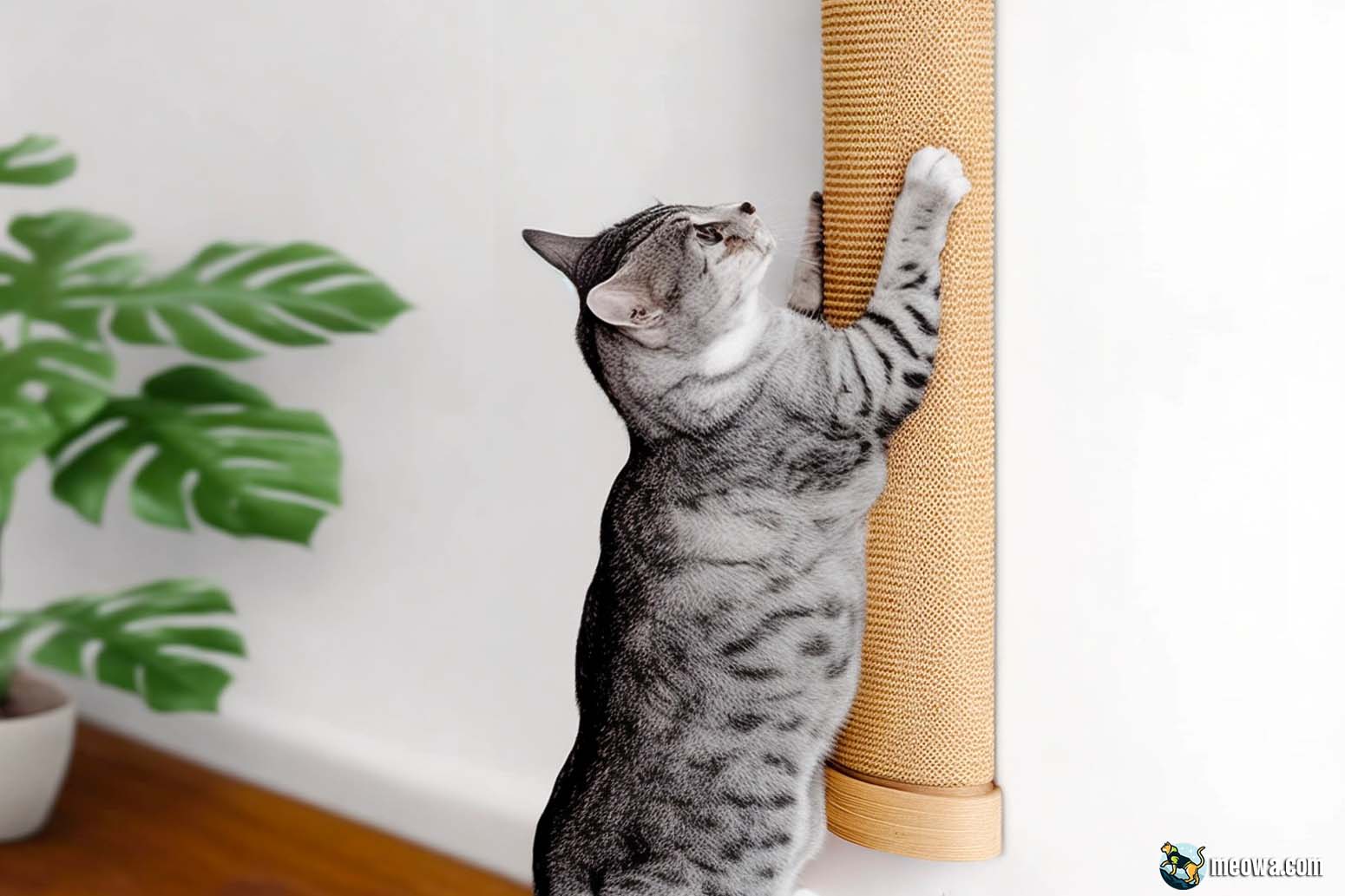 Door frame outlet cat scratcher