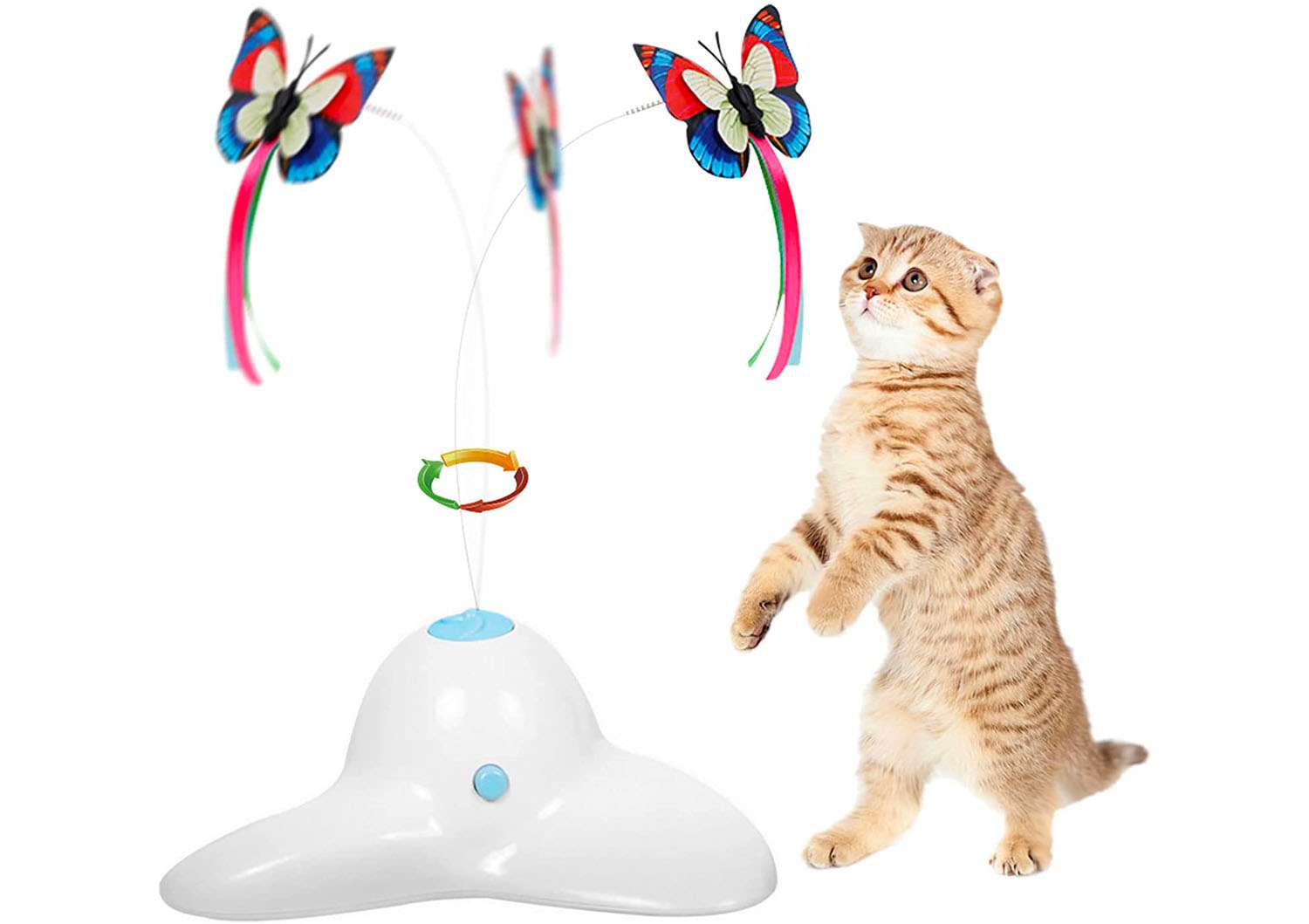 Pet Life 'sticky-swipe' Interactive Suction Cup Kitty Cat Toy Red : Target