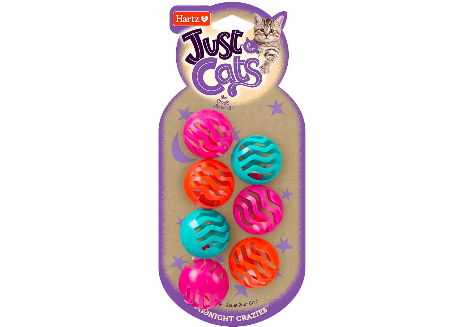 hartz just for cats midnight crazies cat toy balls