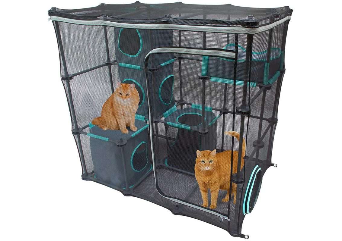 6 Best Outdoor Cat Enclosures In 2024 Ultimate Buying Guide   Kitty City Outdoor Cat Enclosure Mega Kit 1133x800 