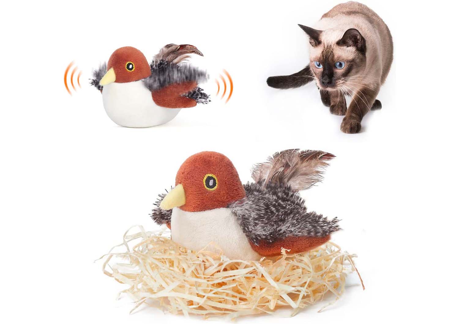 potaroma rechargeable flapping bird sparrow