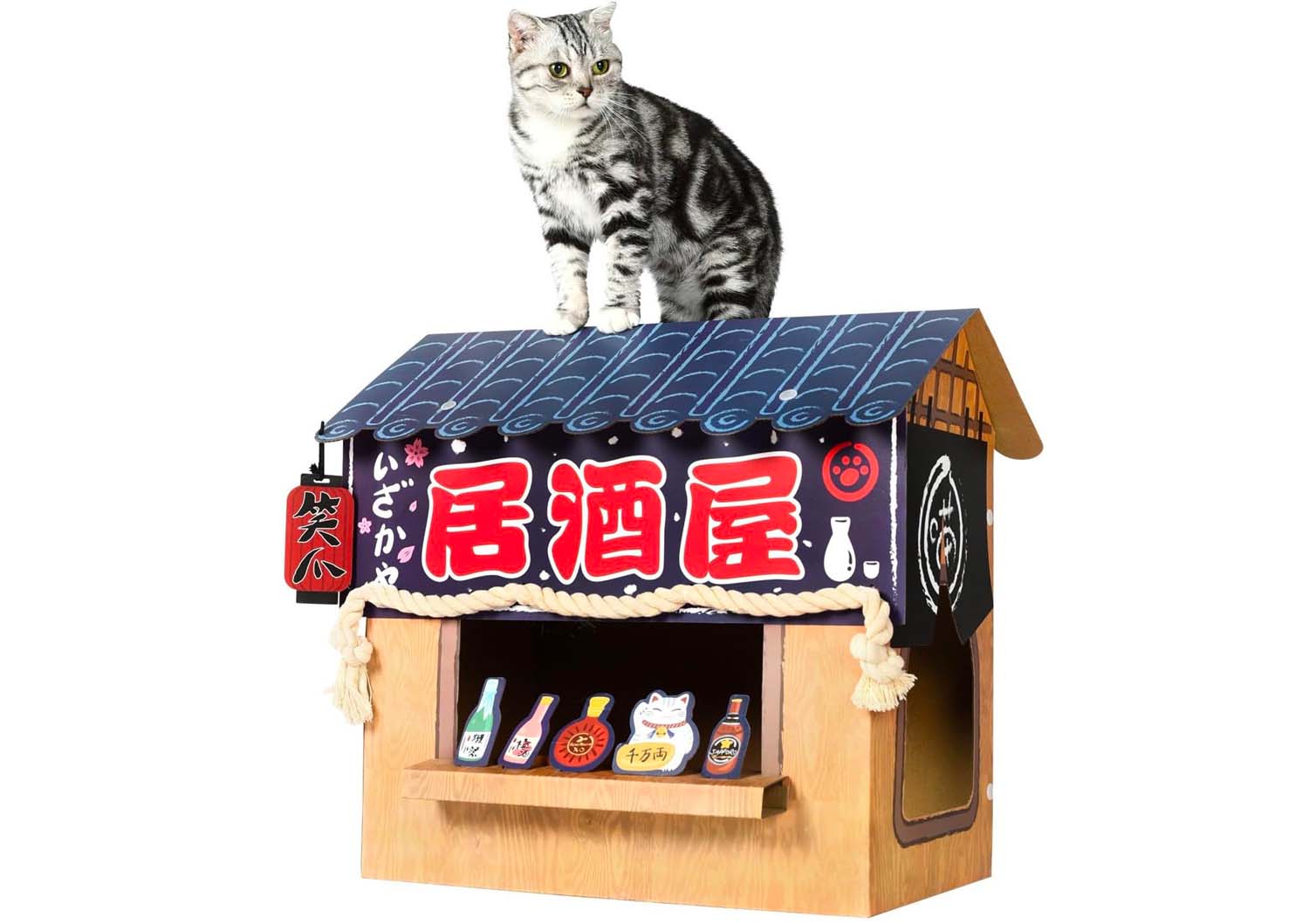 smile paws izakaya bar scratcher cat cardboard house