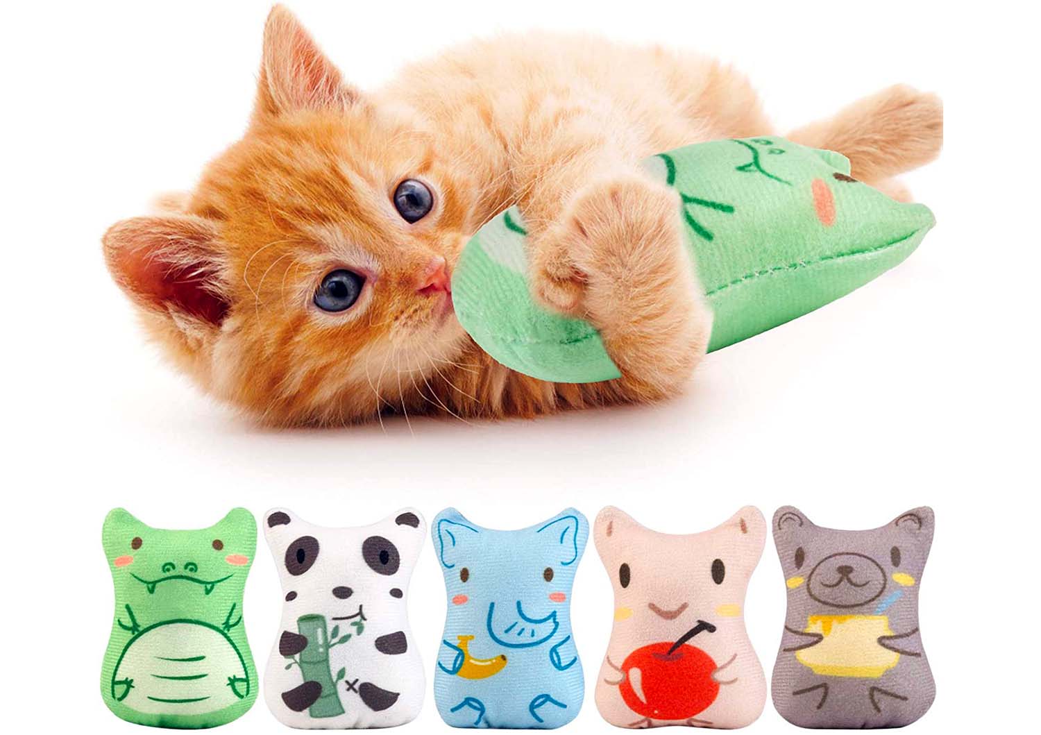 dorakitten catnip filled plush cat chew toys for teething