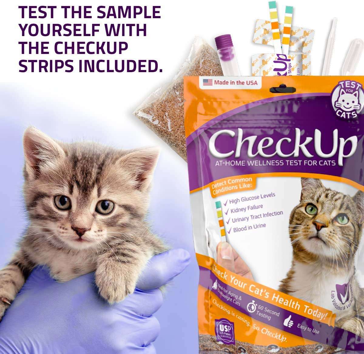 KIT4CAT CheckUp Kit at Home Wellness Test for Cats