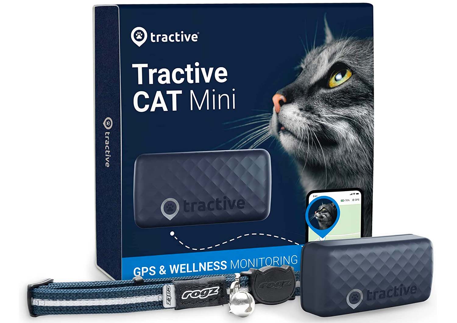 Tractive Mini GPS Cat Tracker (6.5 lbs+)