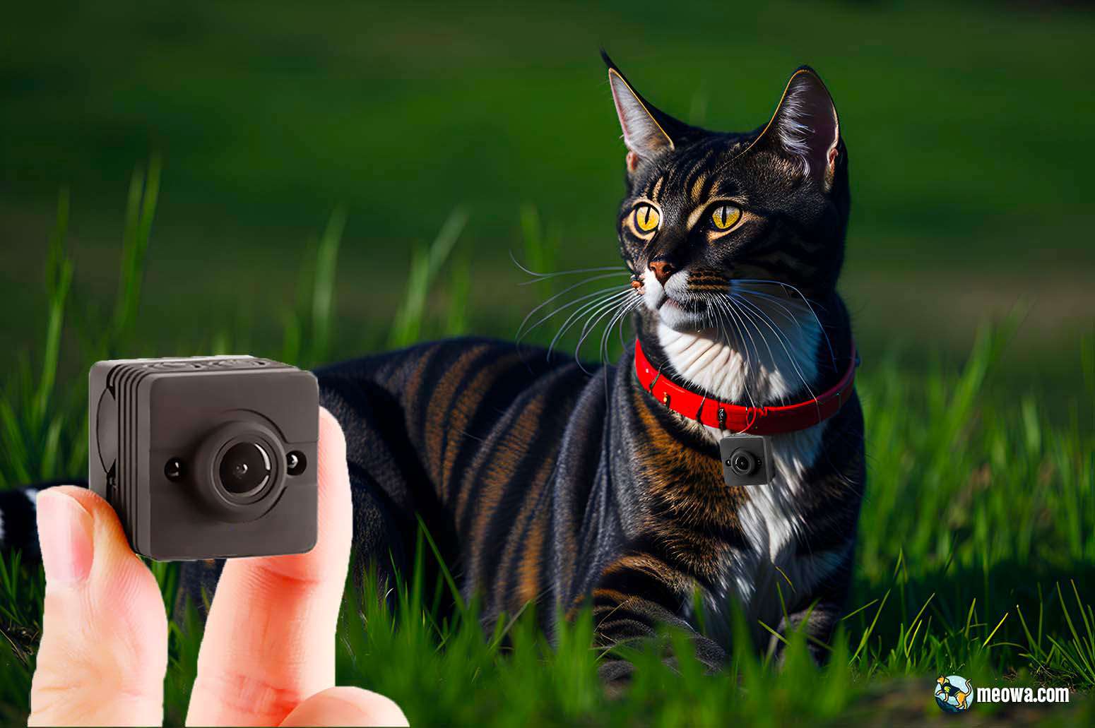 CollarCam Pet Camera on cat collar