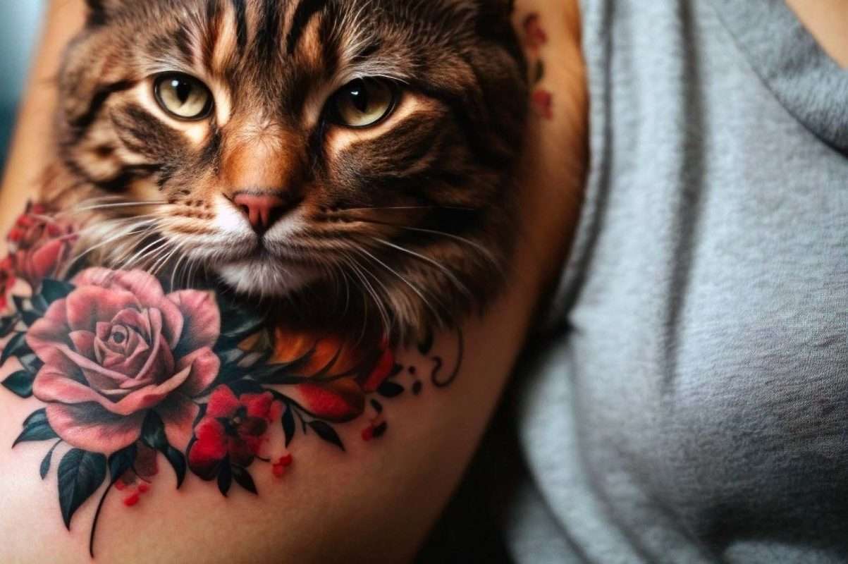 Cat memorial tattoo